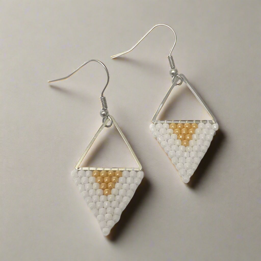 Pyramid Bead Earrings