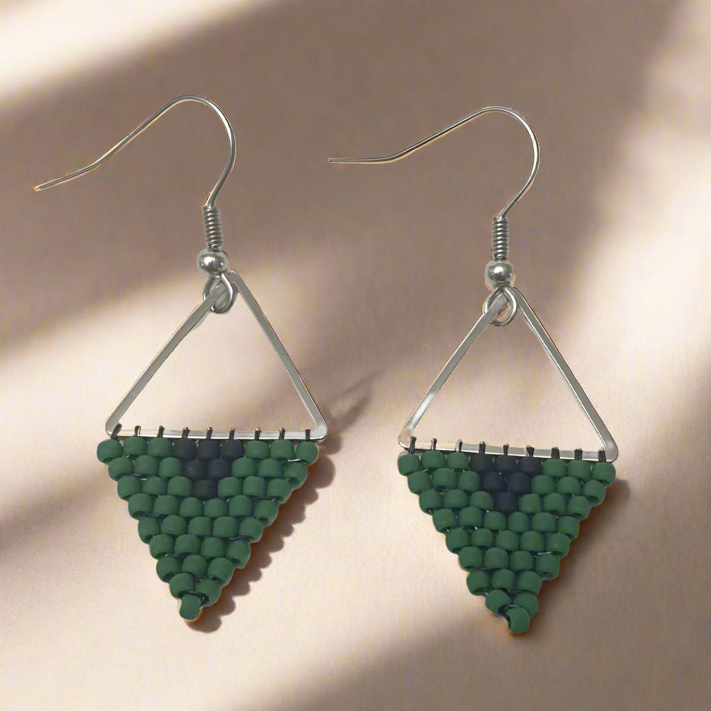 Pyramid Bead Earrings