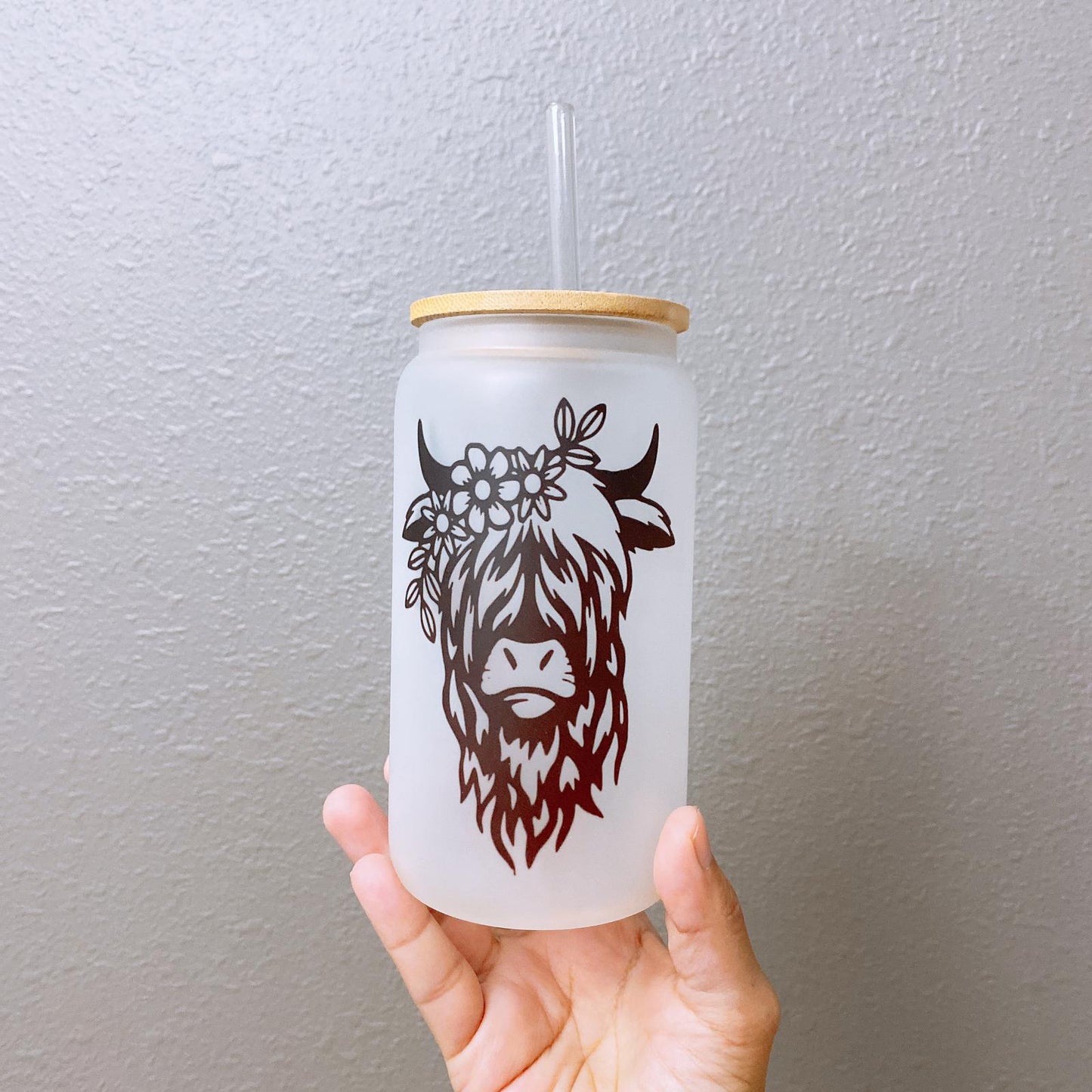 Highland cow frosted Tumbler