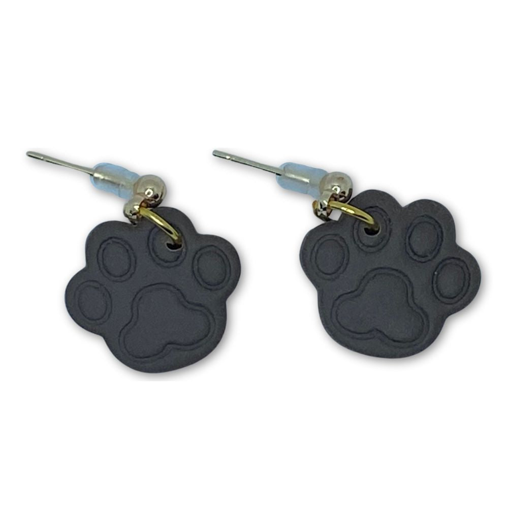 Paw Print Clay Earring