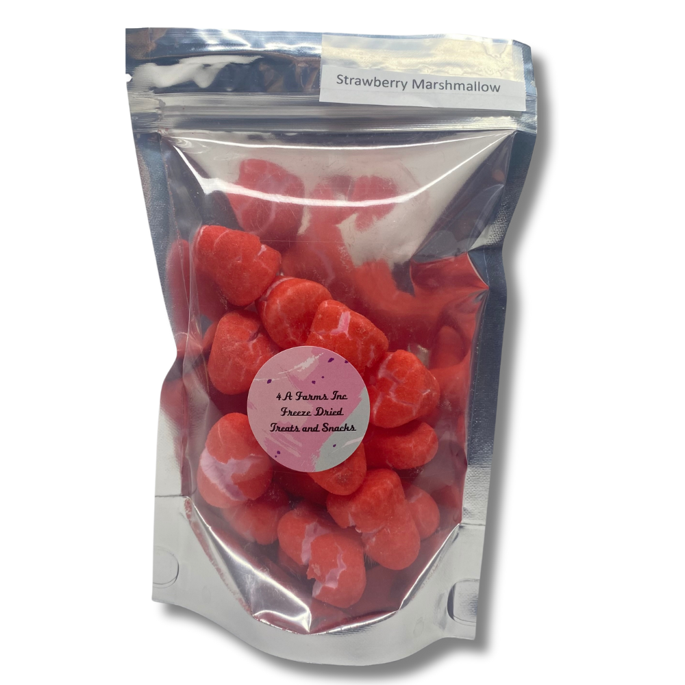 Freeze dried strawberry marshmallows