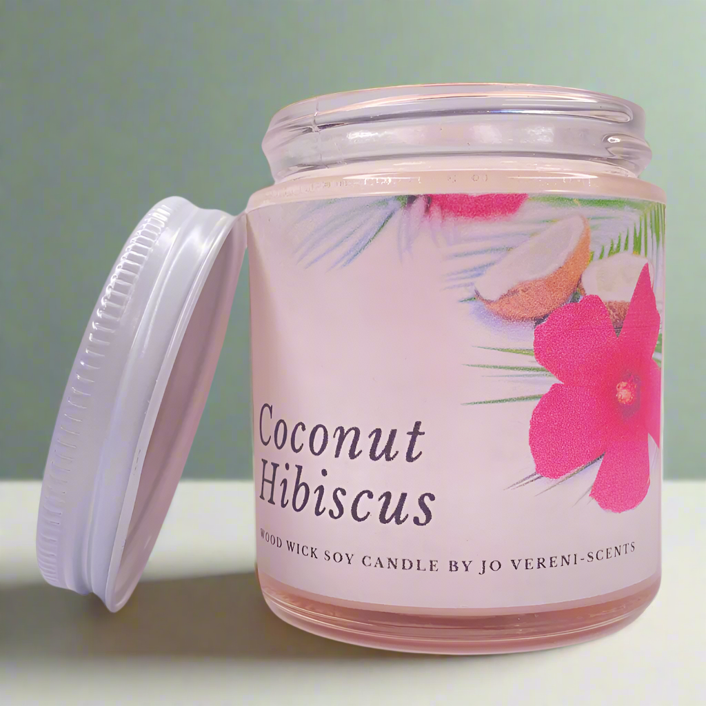 Coconut Hibiscus Wood/Cotten Wick Candle