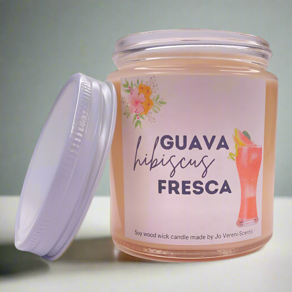 Guava Hibiscus Fresca Wood Wick Candle