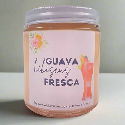 Guava Hibiscus Fresca Wood Wick Candle