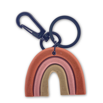 Clay Rainbow Keychain