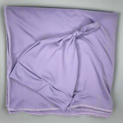 Purple Jersey Blanket With Hat