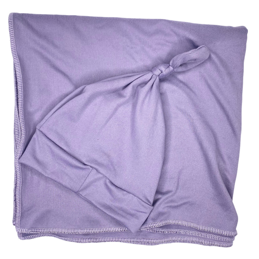 Purple Jersey Blanket With Hat
