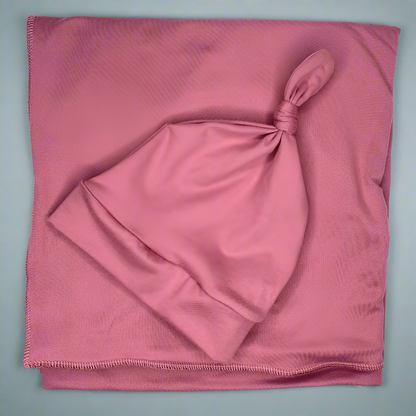 Pink Jersey Blanket With Hat