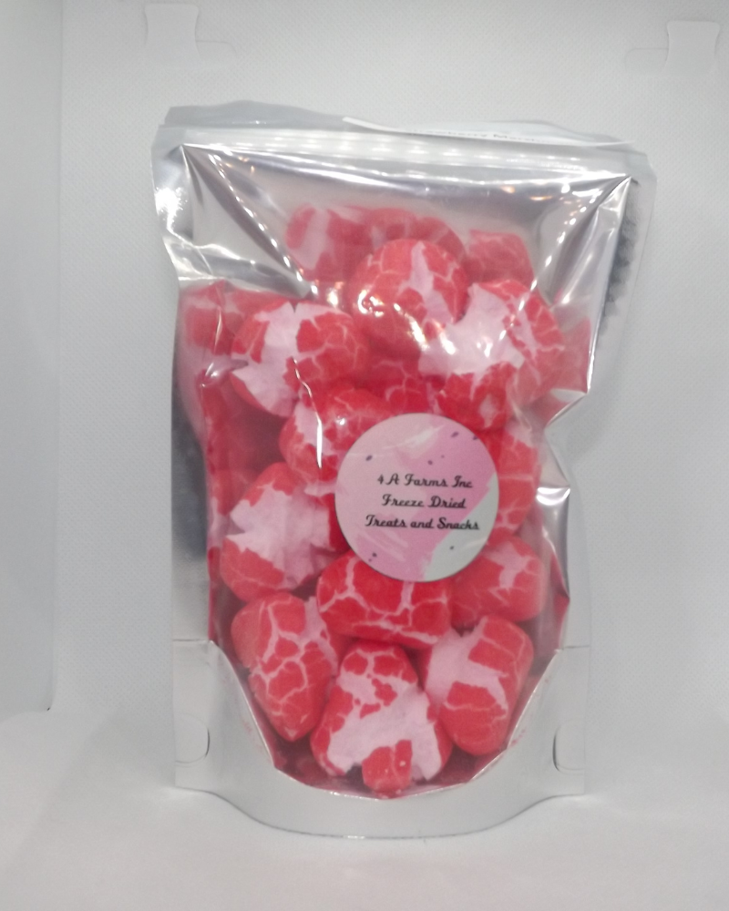 Freeze dried strawberry marshmallows