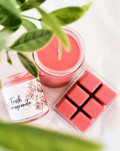 Fresh pomegranate Wood/Cotten Wick Soy Candles